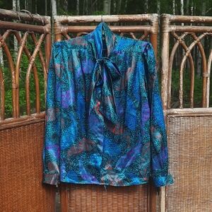 Vintage 80s Tess Lightweight Blouse